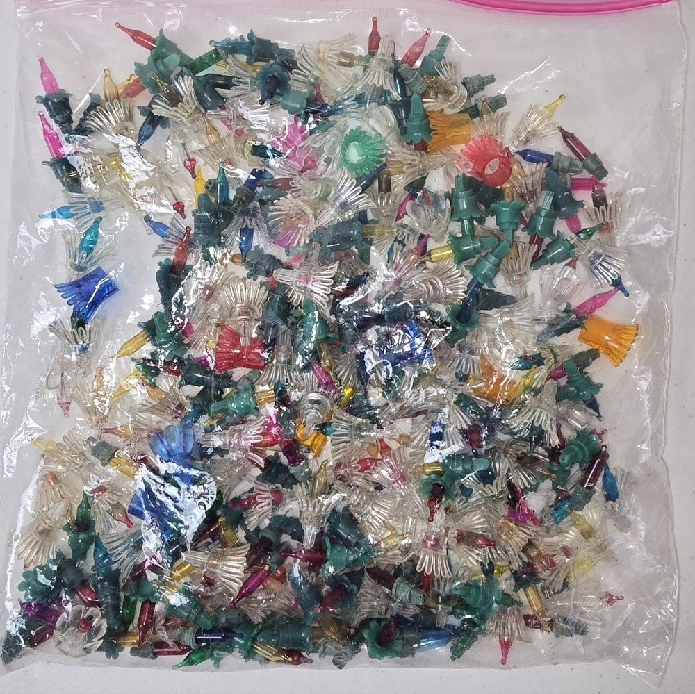 Vintage twist / flower / starburst / rosette Christmas lights - Picture 2 of 2